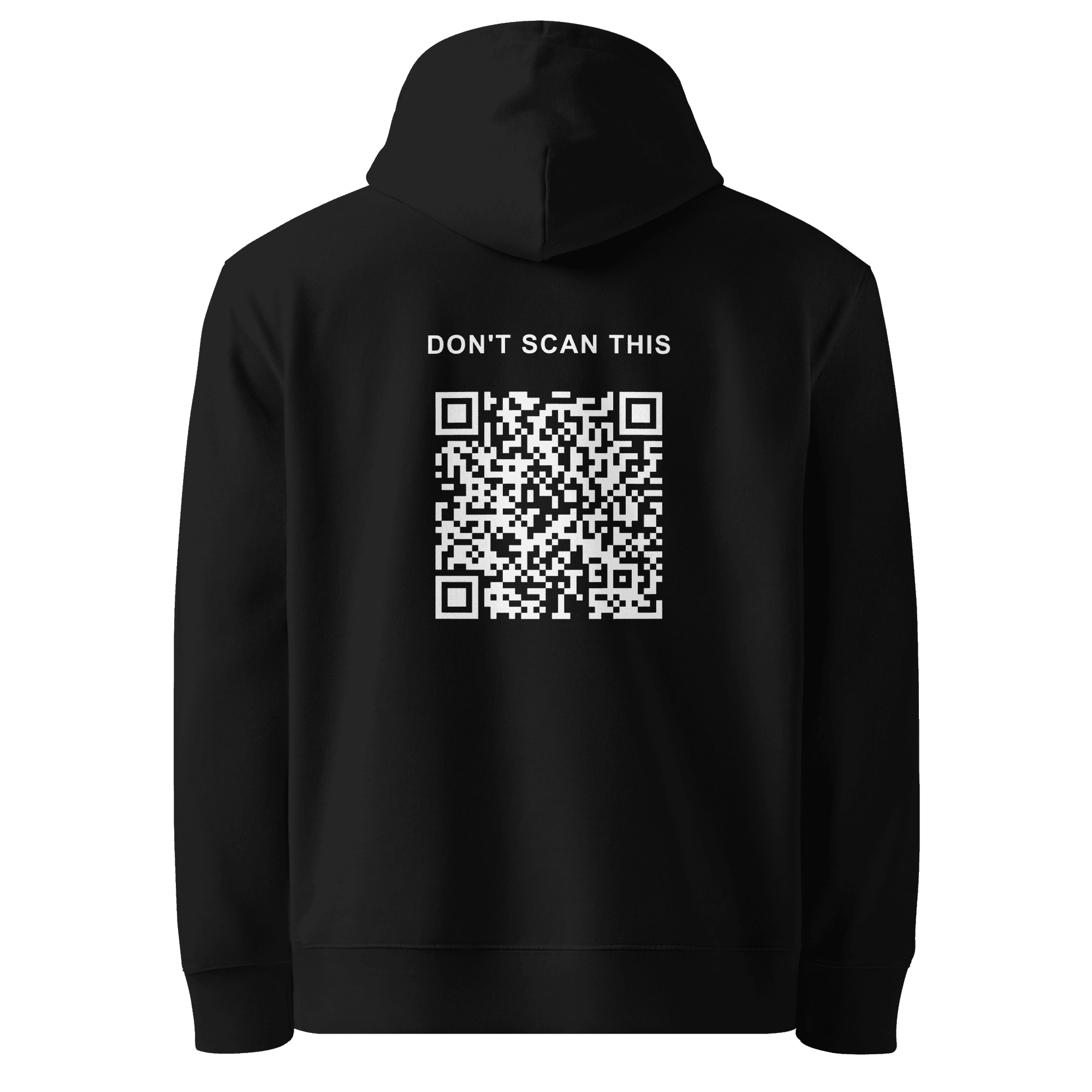 Black NOVARO Hoodie mockup showing the upper-back print